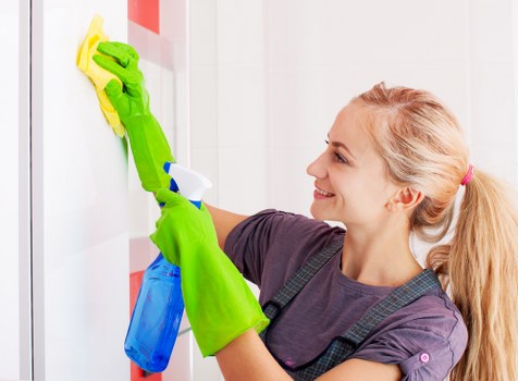 End of tenancy cleaning in a bright rental living room