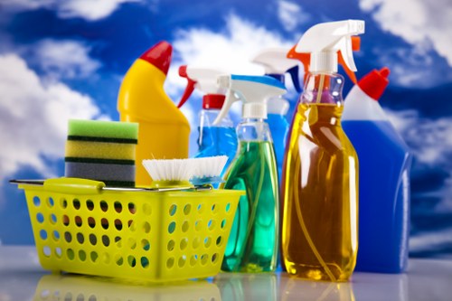 Professional move in cleaning service preparing a clean kitchen for new residents