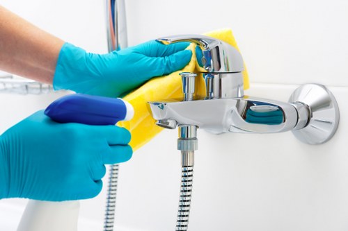 Room-by-room end of tenancy cleaning checklist on a clipboard